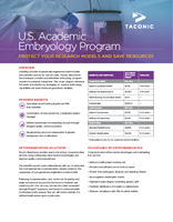 Show details for US Academic Embryology Program Brochure 4PP